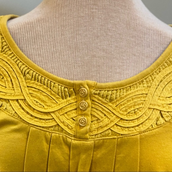Anthropolgie Deletta mustard top - Picture 4 of 7